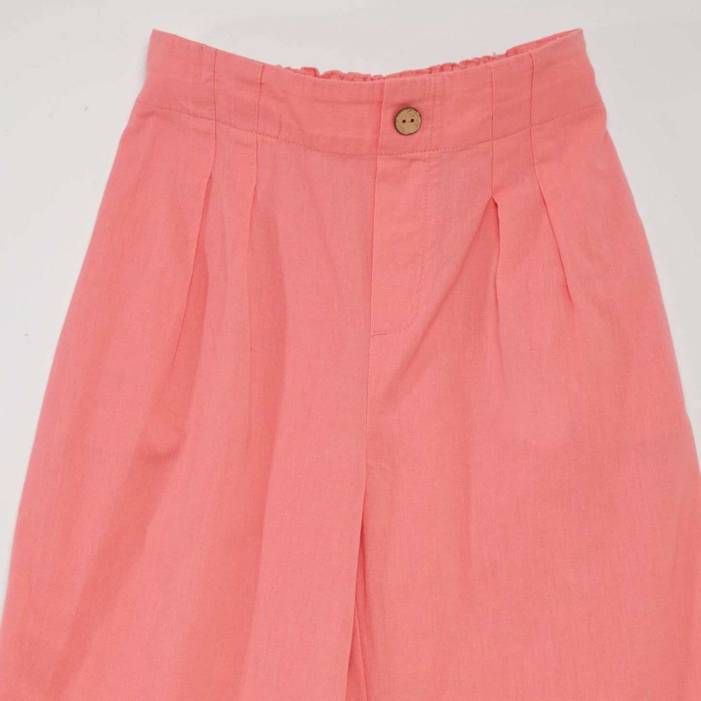 Pantalon large uni rose