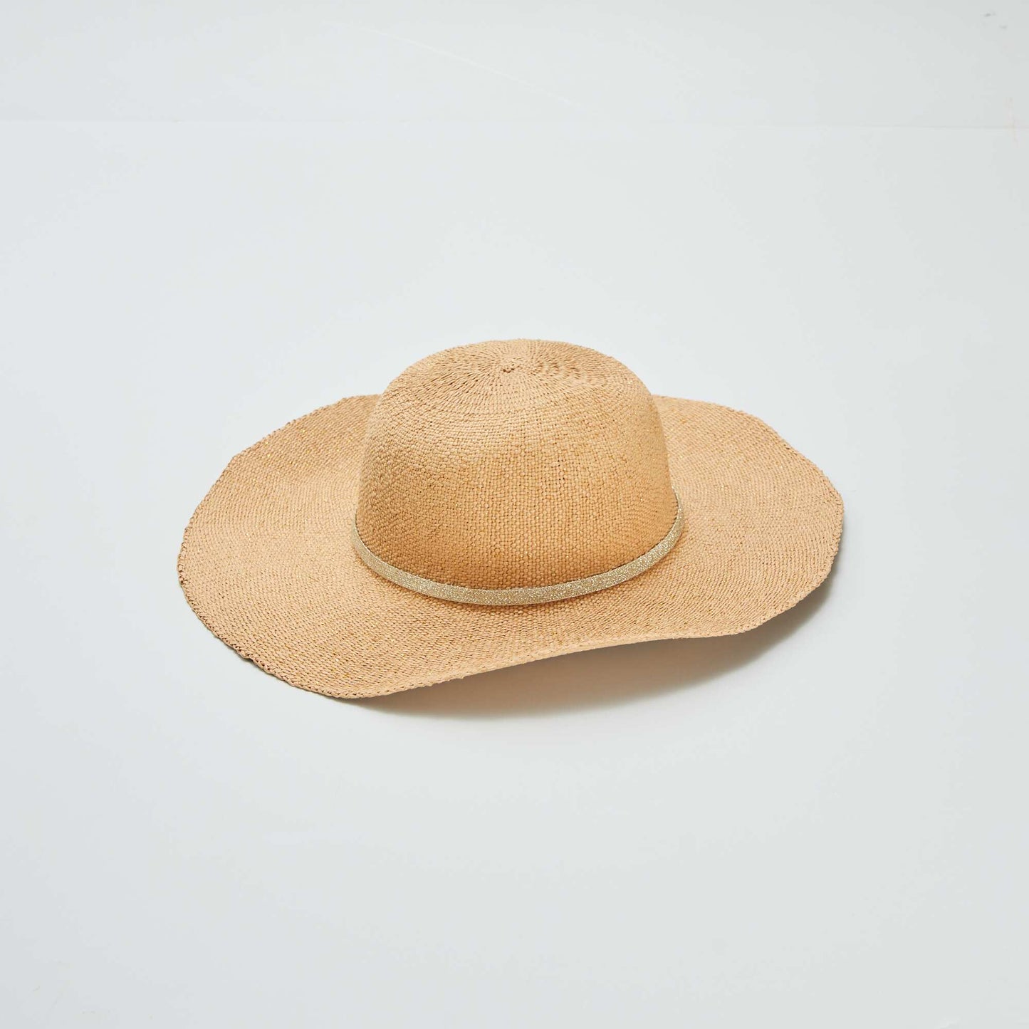 Chapeau de paille paillet  Beige