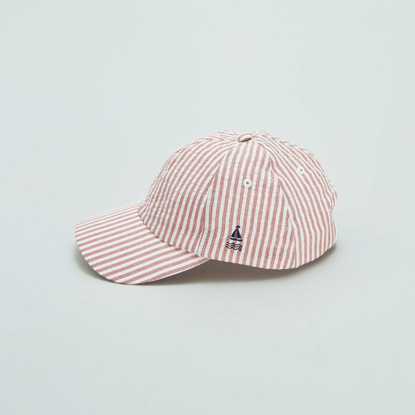 Casquette ray e avec broderie voilier Beige