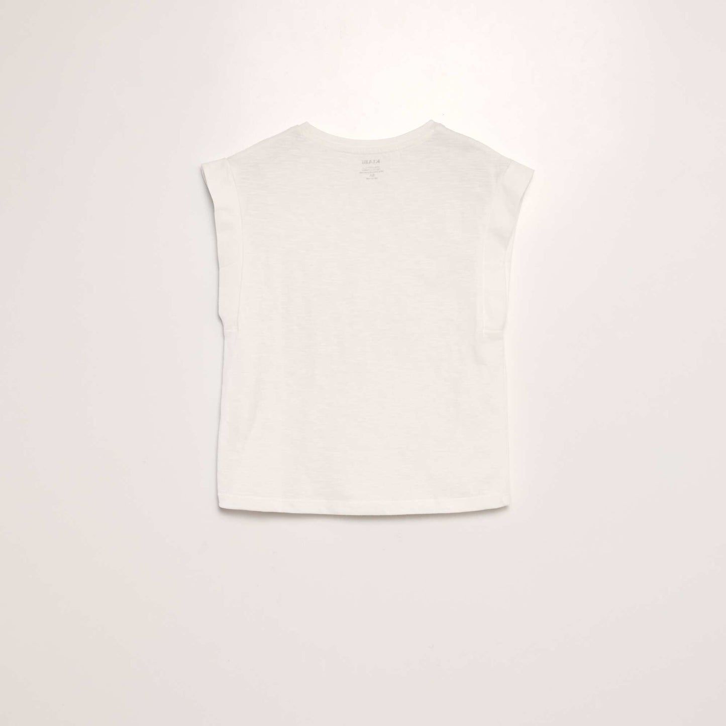 T-shirt en jersey manches tr s courtes blanc