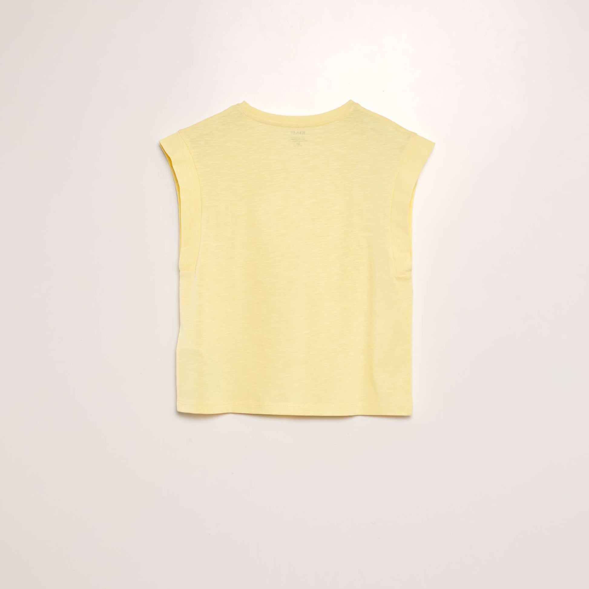 T-shirt en jersey manches tr s courtes Jaune