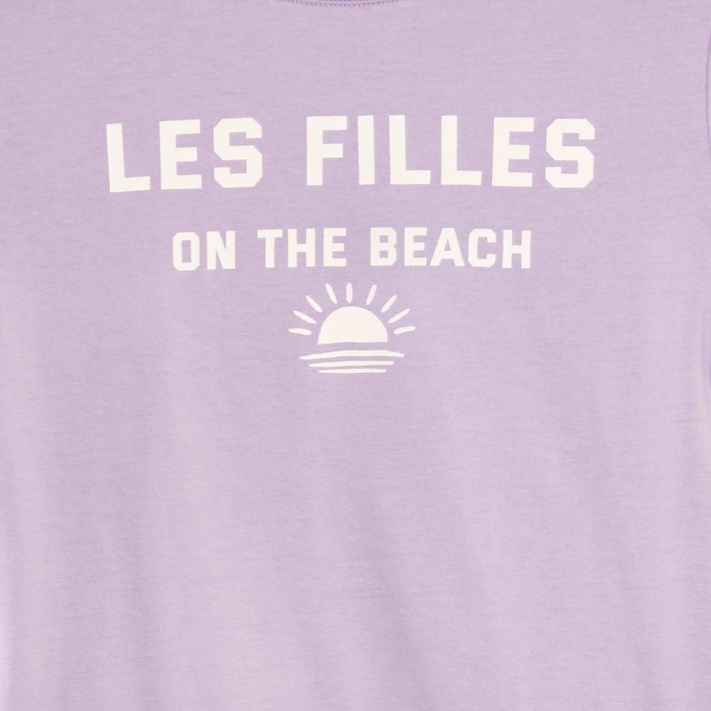 Lot de 2 tee-shirts message Violet/blanc