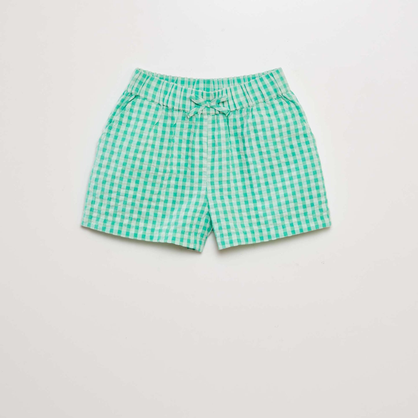 Short gaufr carreaux Vert