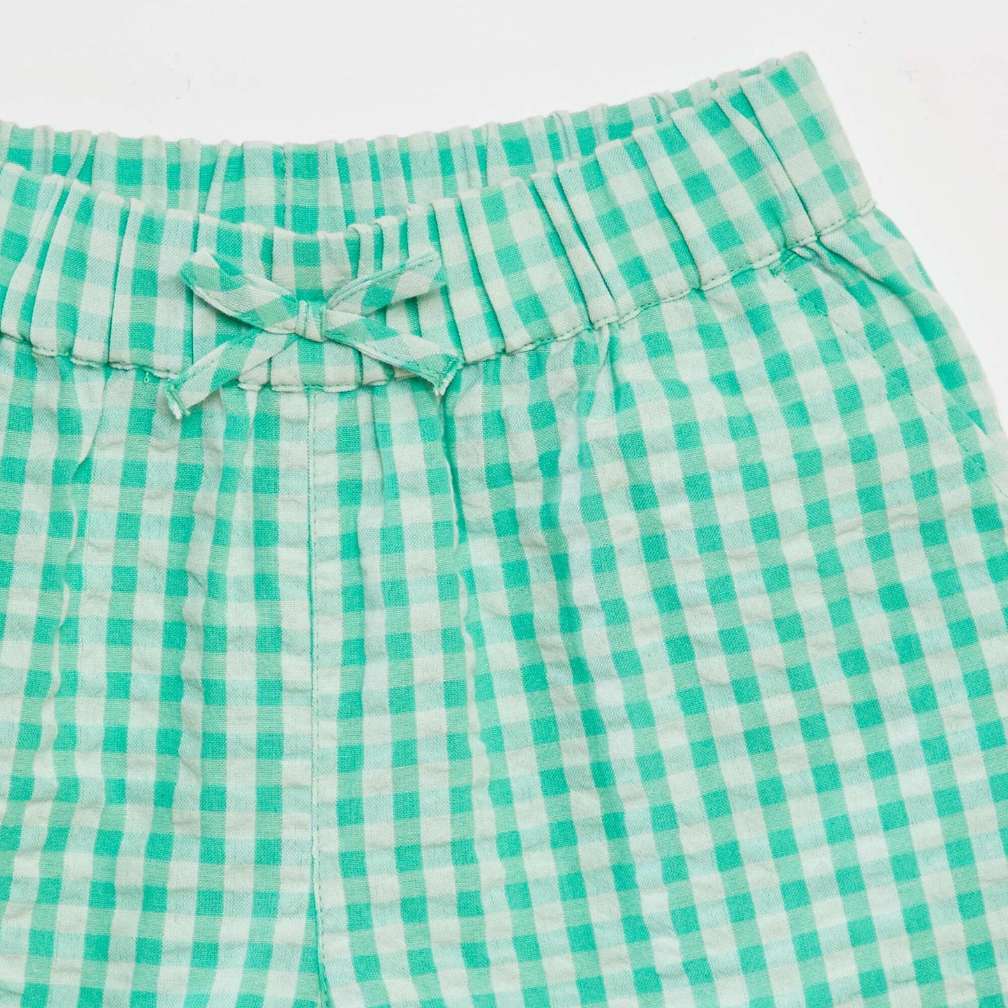 Short gaufr carreaux Vert