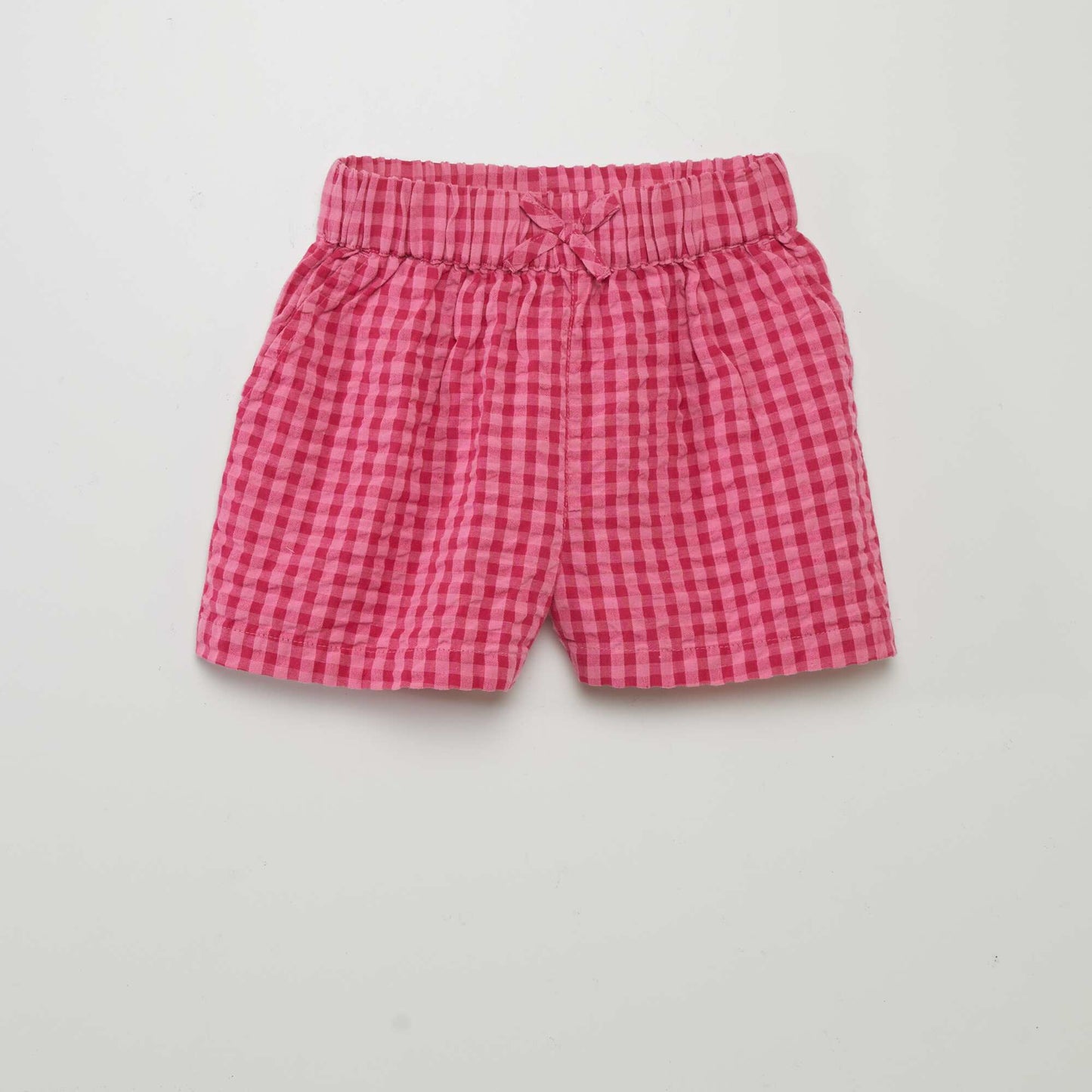 Short gaufr carreaux Rose