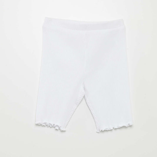 Short cycliste c tel blanc