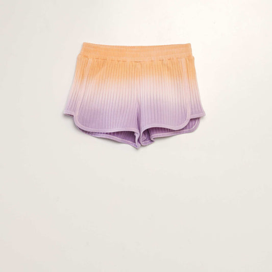 Short en maille c tel e tie and dye Violet/orange