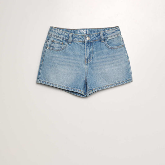 Short en jean classique Bleu clair