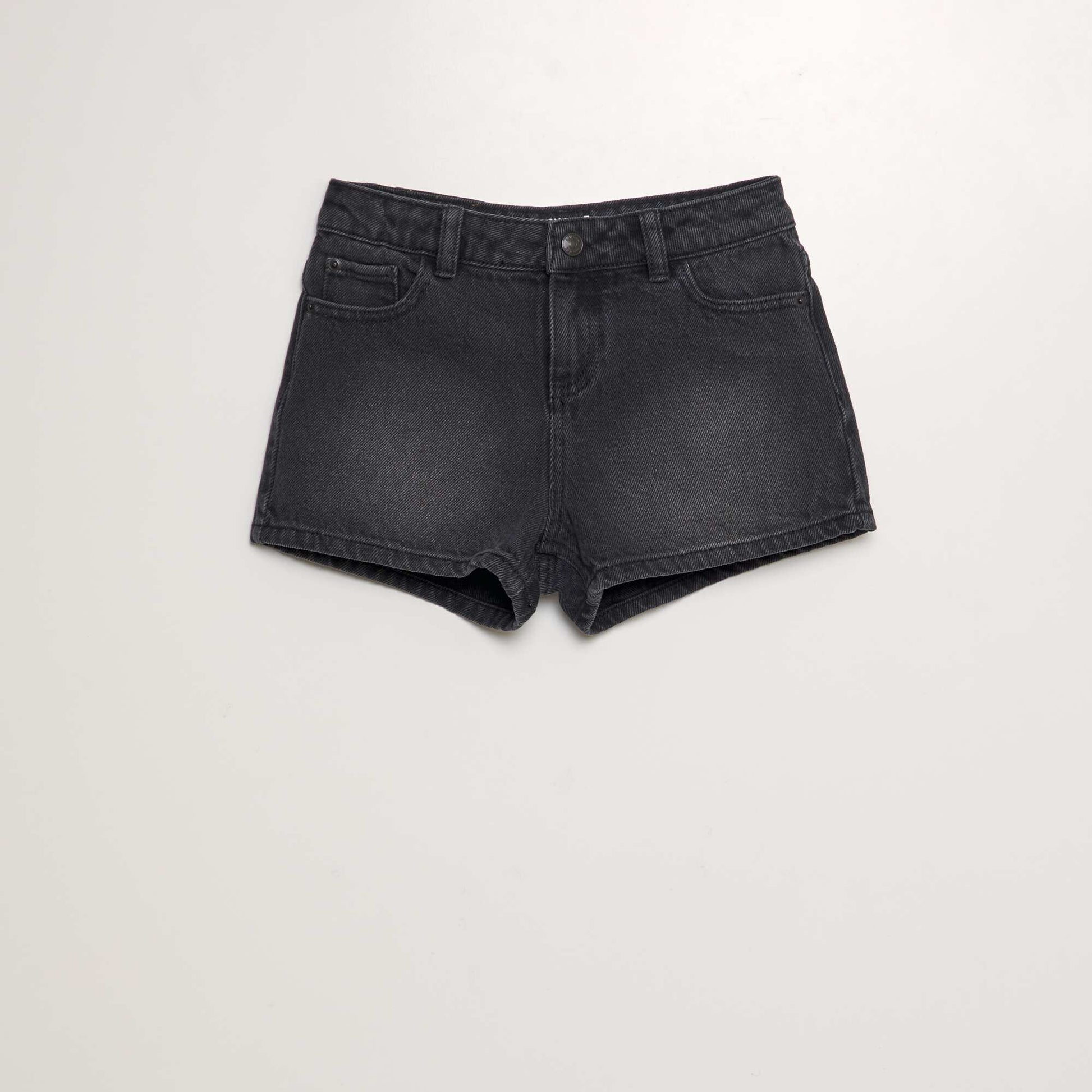 Short en jean classique Noir