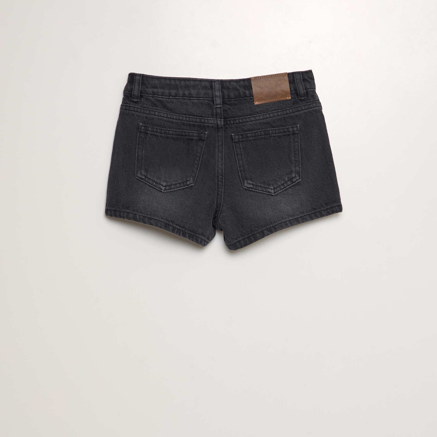 Short en jean classique Noir