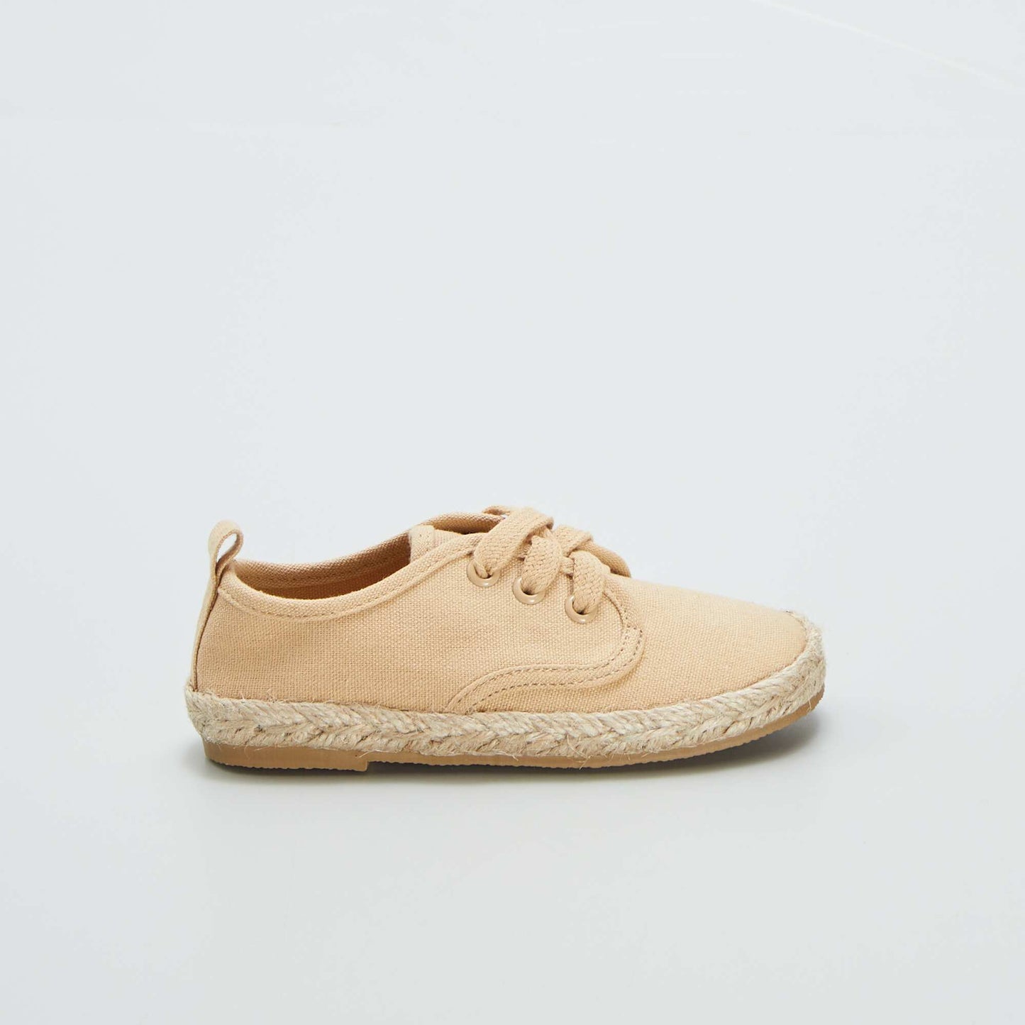 Baskets lacets style espadrilles Beige