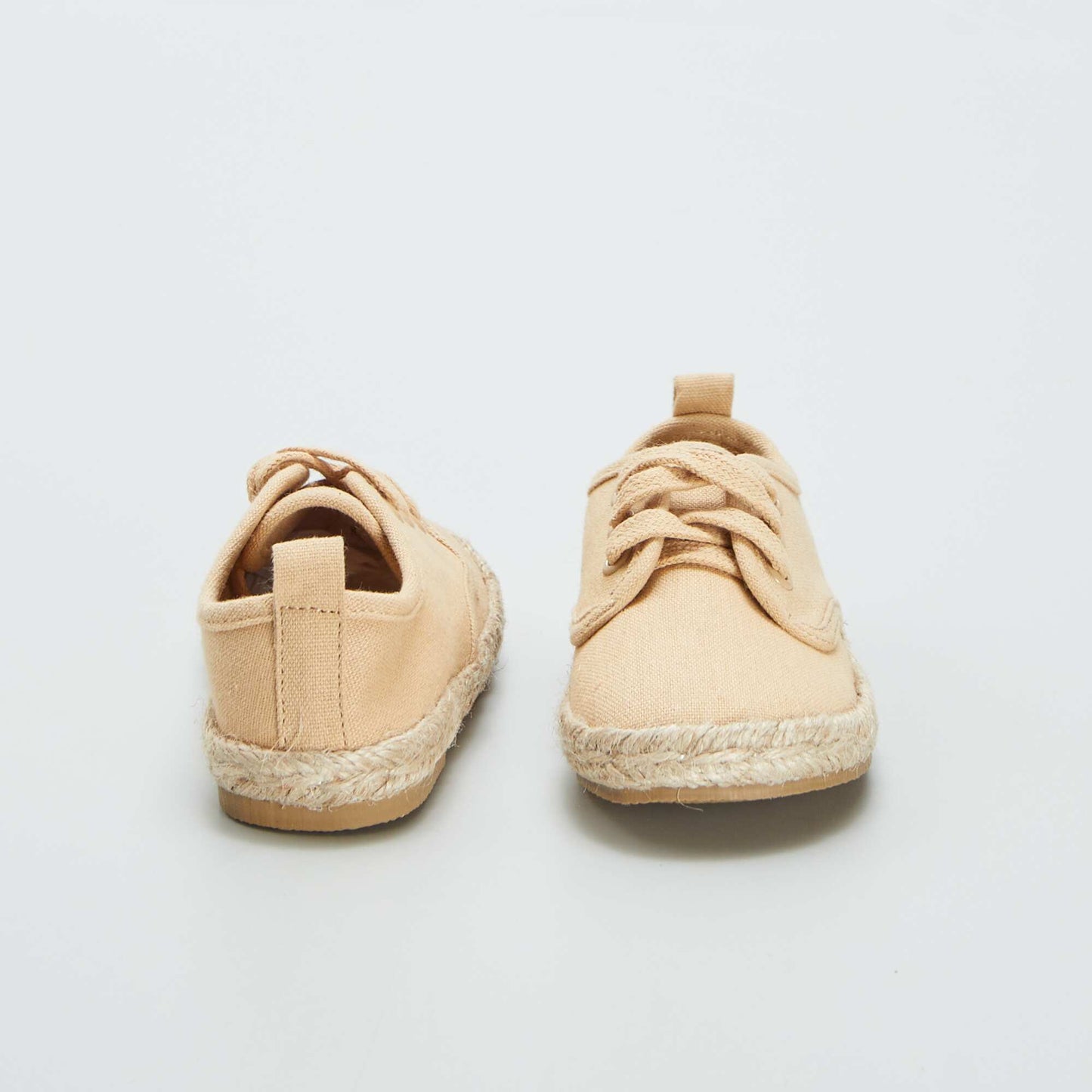 Baskets lacets style espadrilles Beige