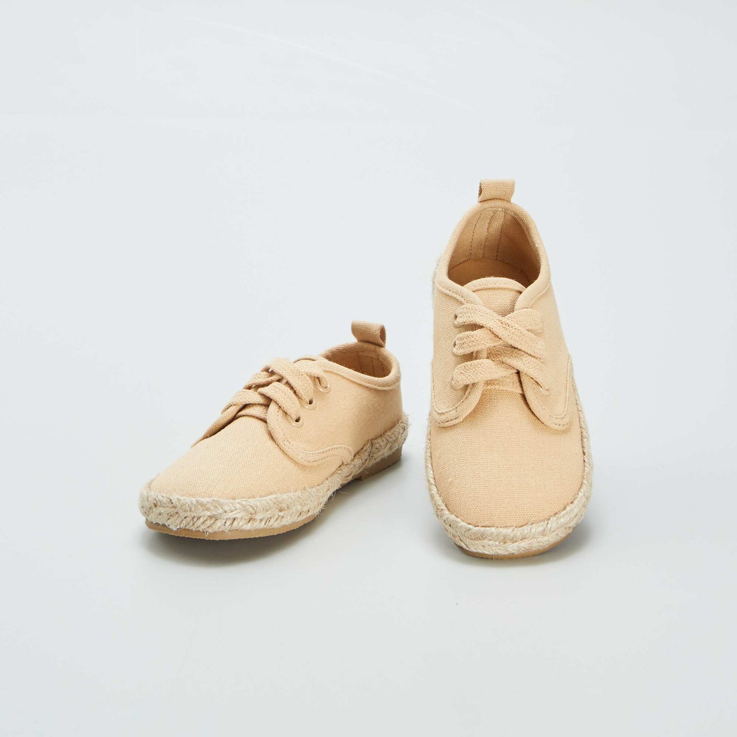 Baskets lacets style espadrilles Beige