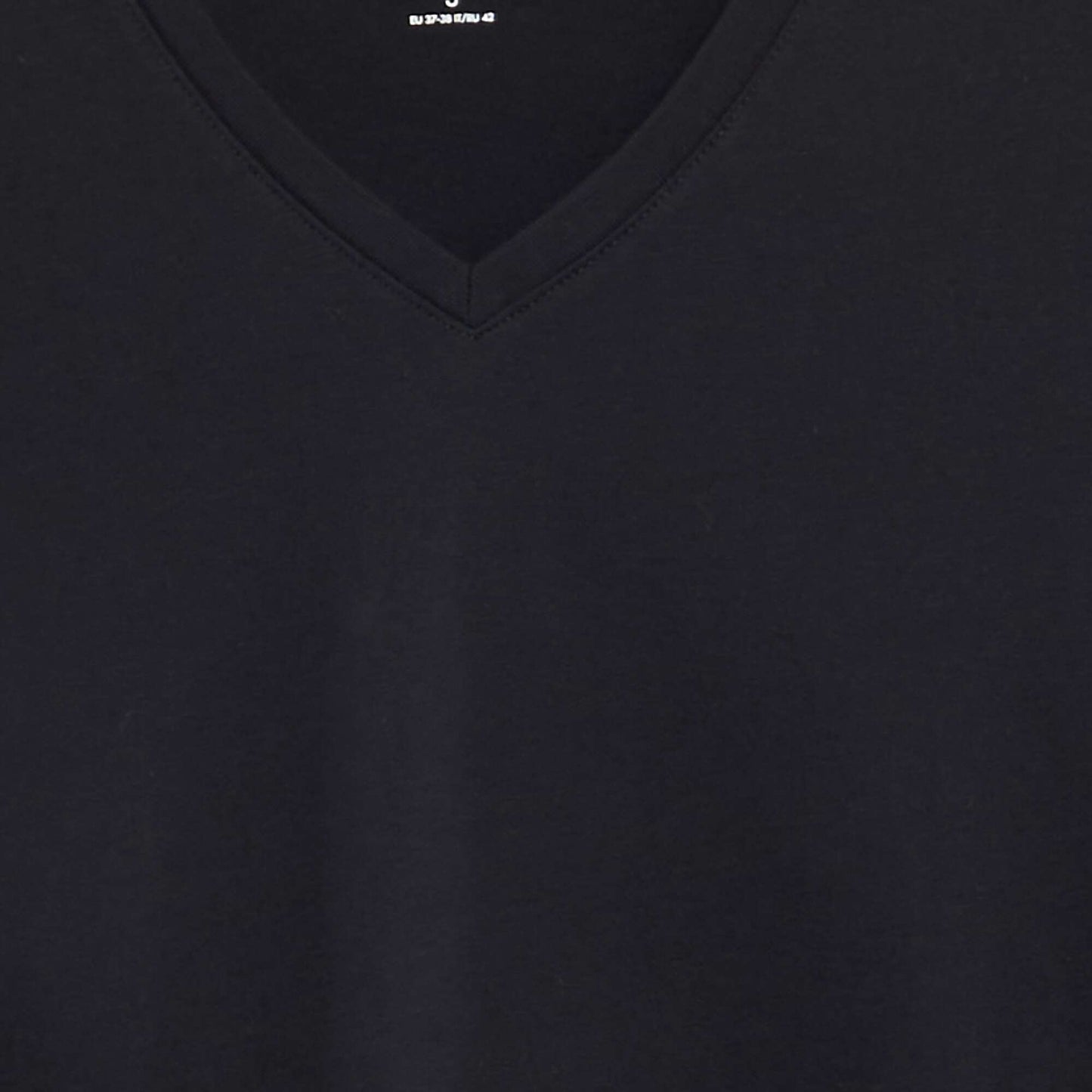 T-shirt col V NOIR