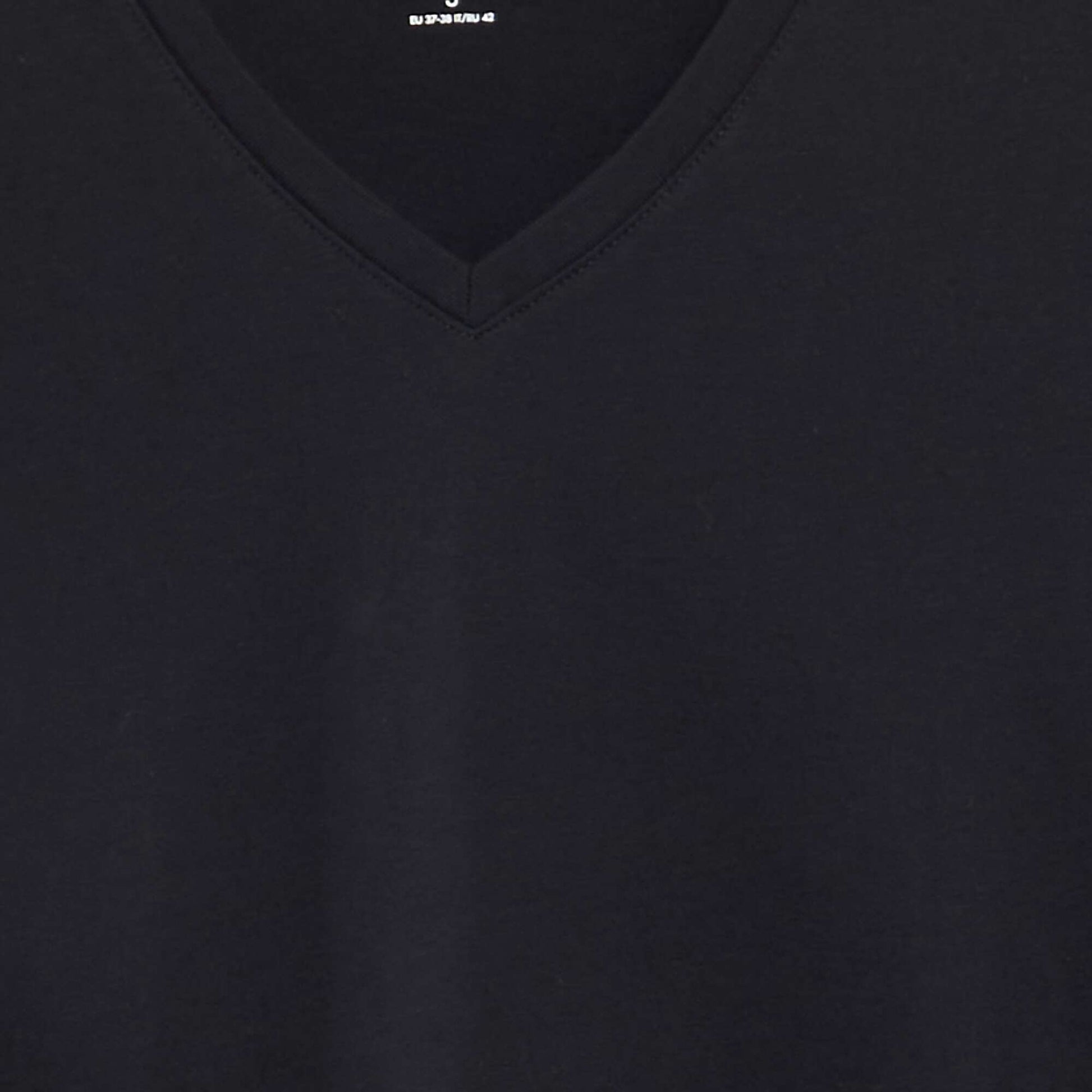 T-shirt col V NOIR