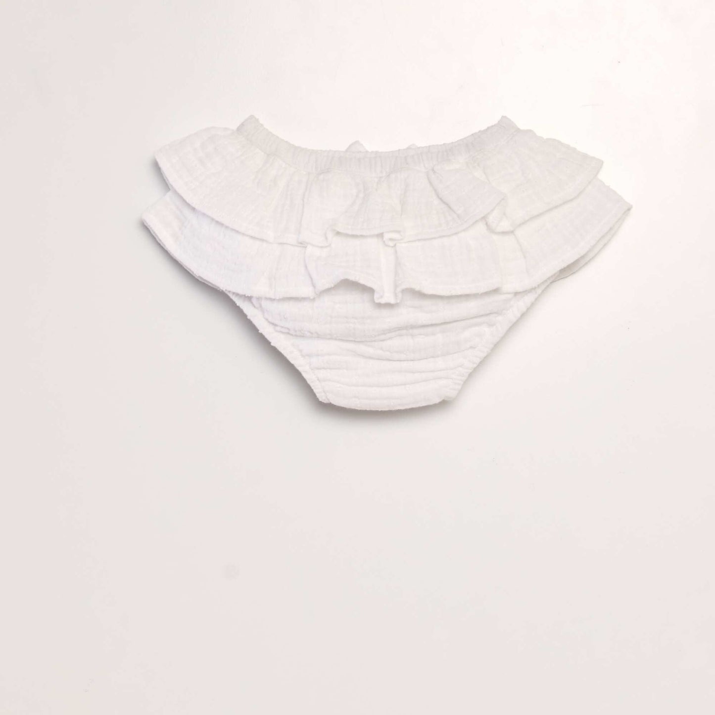 Culotte en gaze de coton avec plumetis blanc