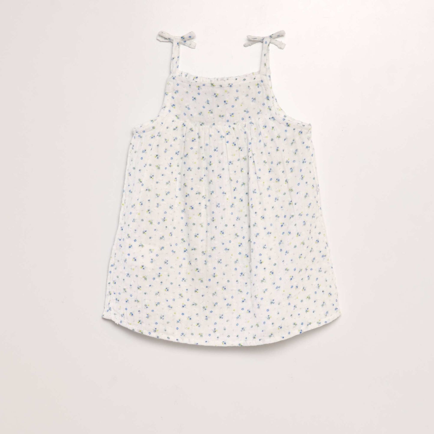 Robe + culotte en coton plumetis - 2 pi ces Bleu