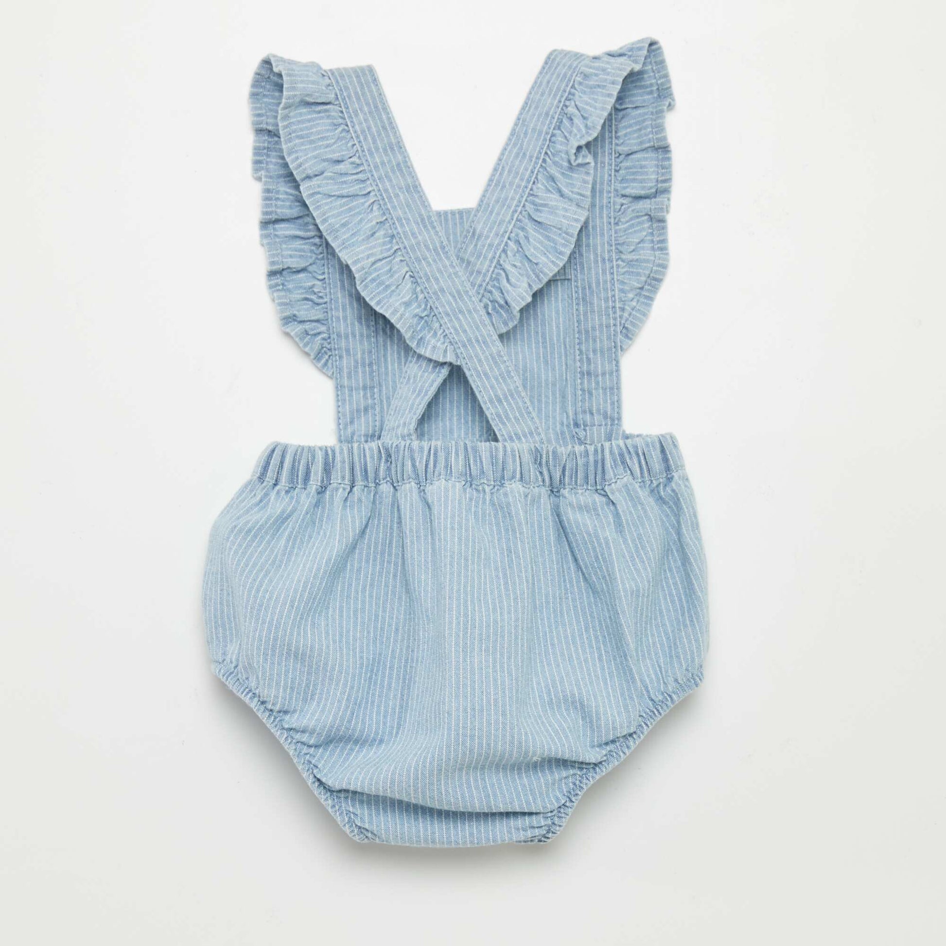 Barboteuse bretelles Bleu chambray