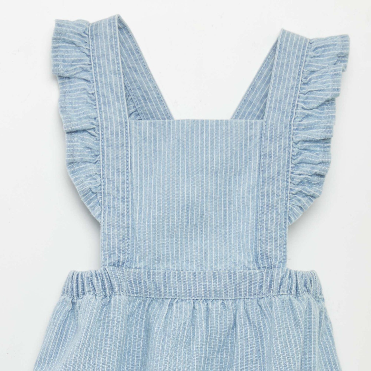 Barboteuse   bretelles Bleu chambray