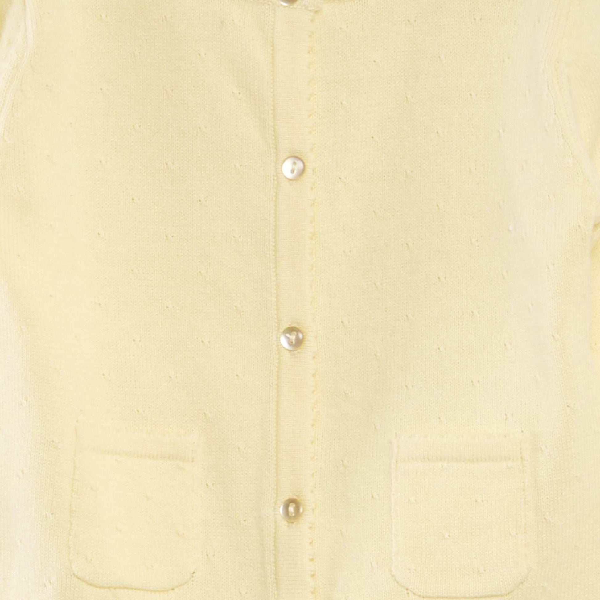 Gilet en maille fantaisie Jaune
