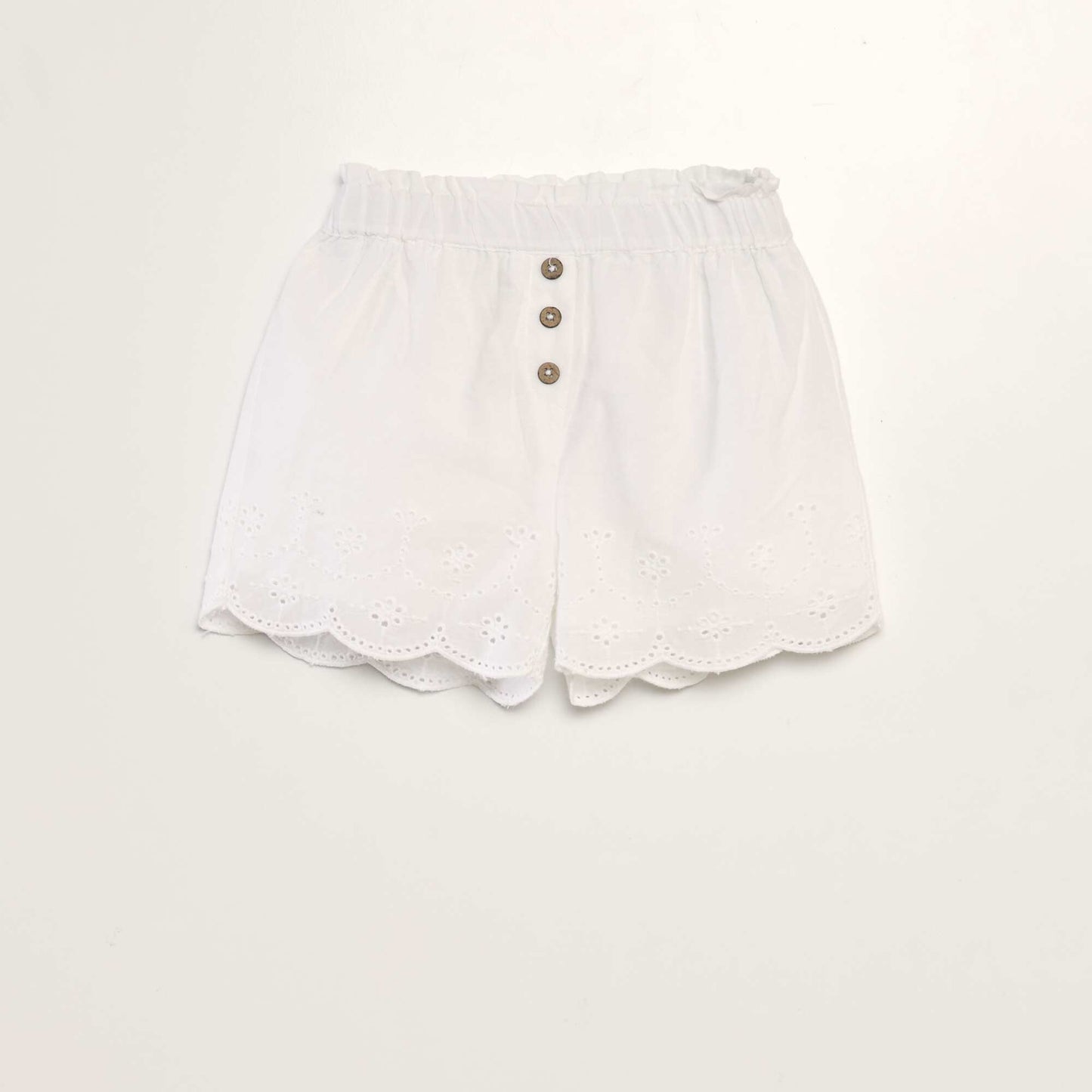 Short en voile coton blanc