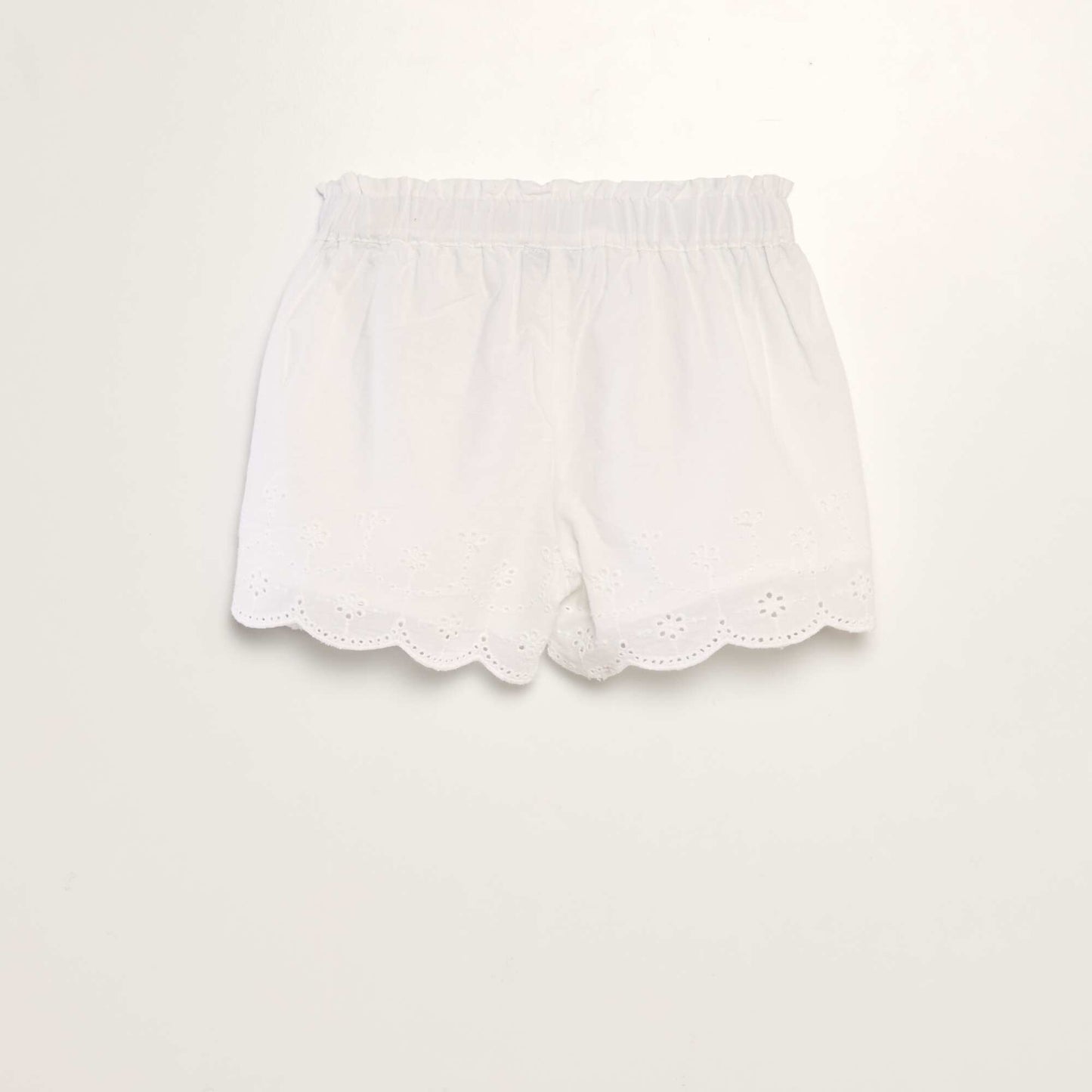 Short en voile coton blanc