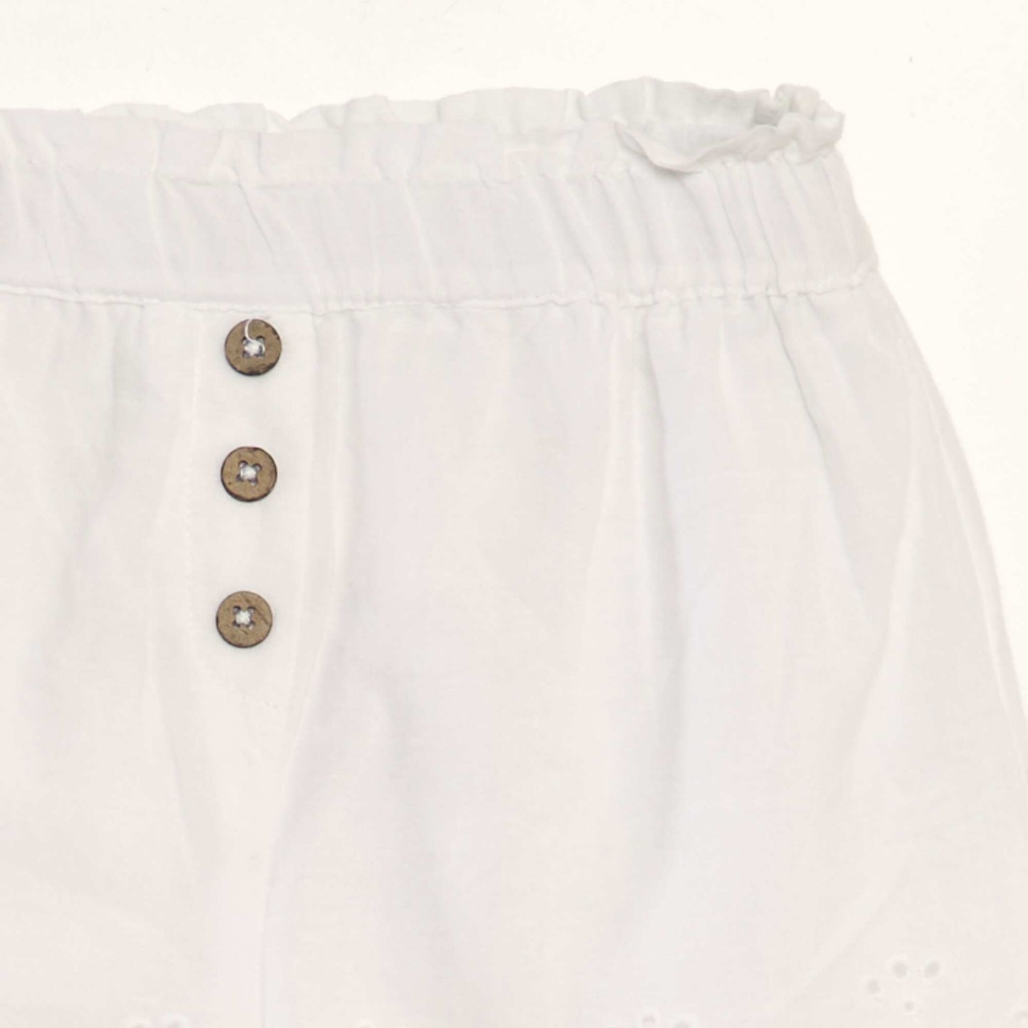 Short en voile coton blanc