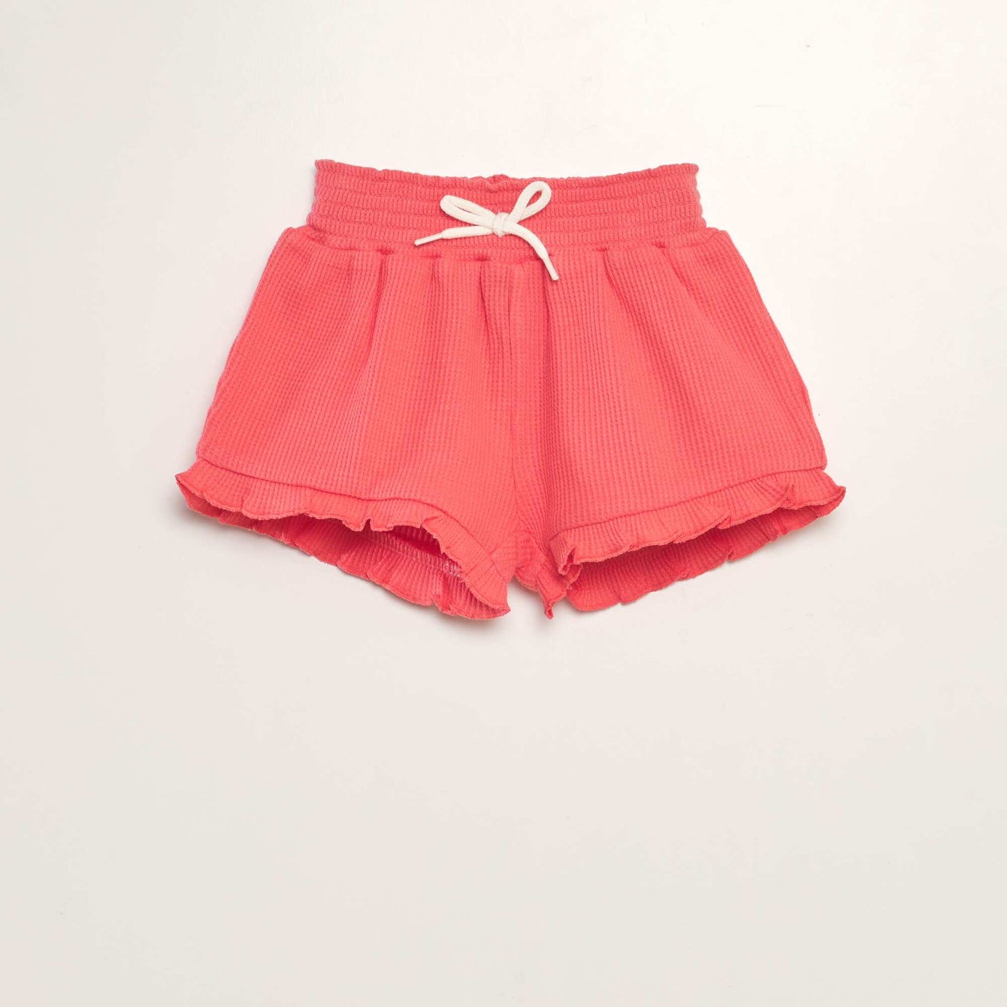 Short en nid d'abeilles Rose