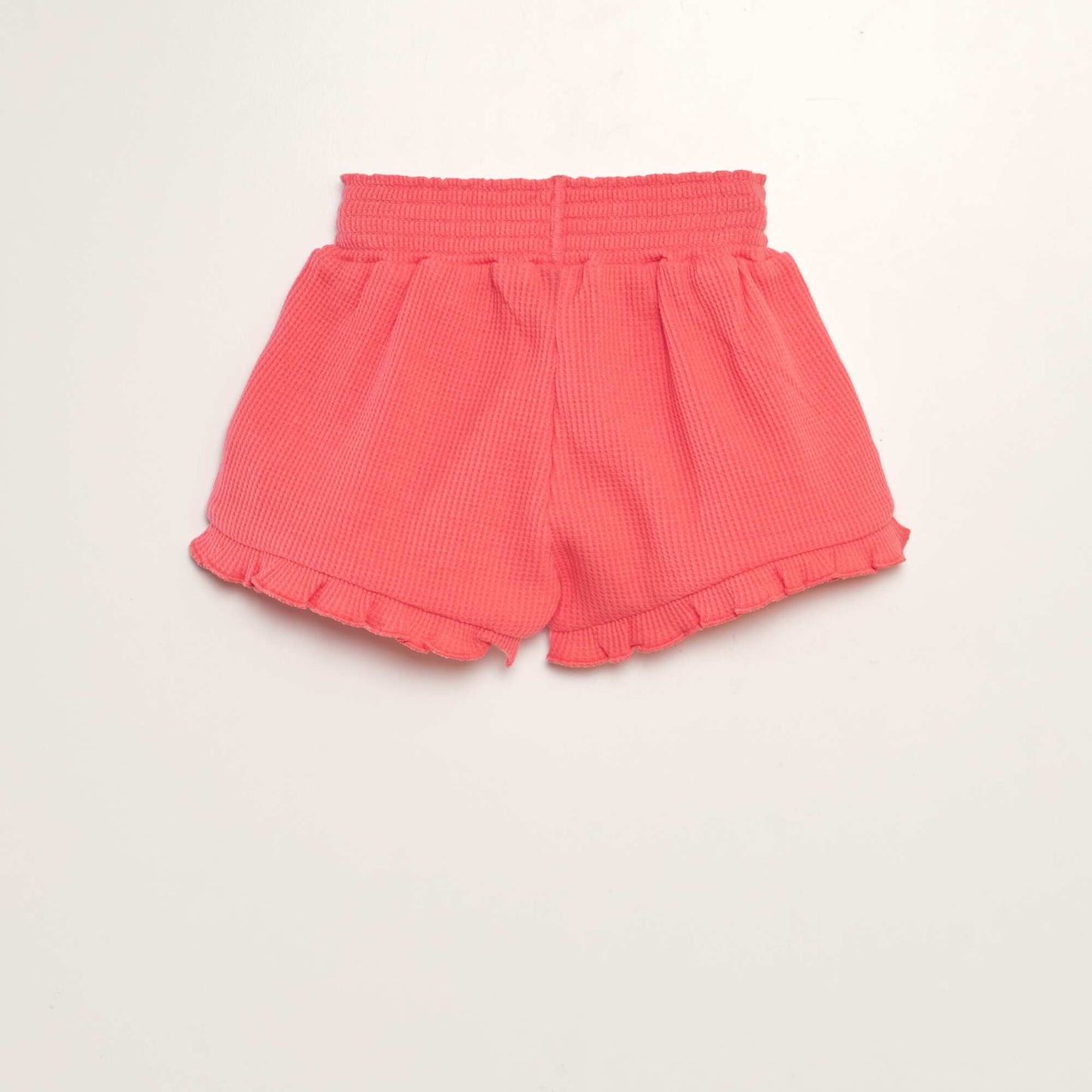 Short en nid d'abeilles Rose