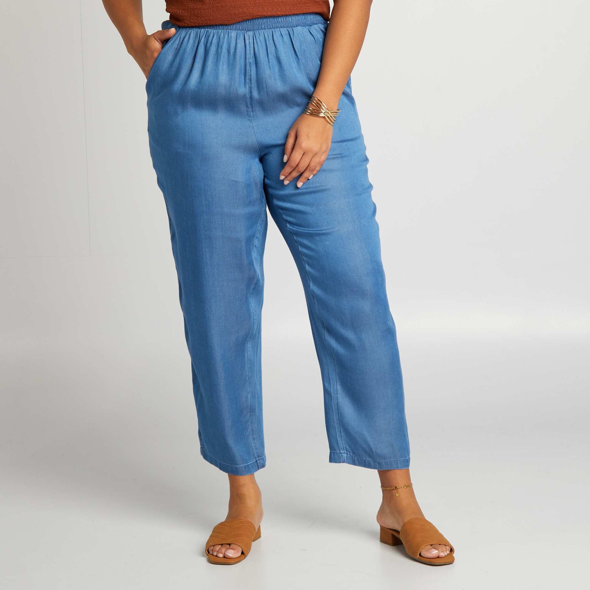Pantalon l ger Bleu