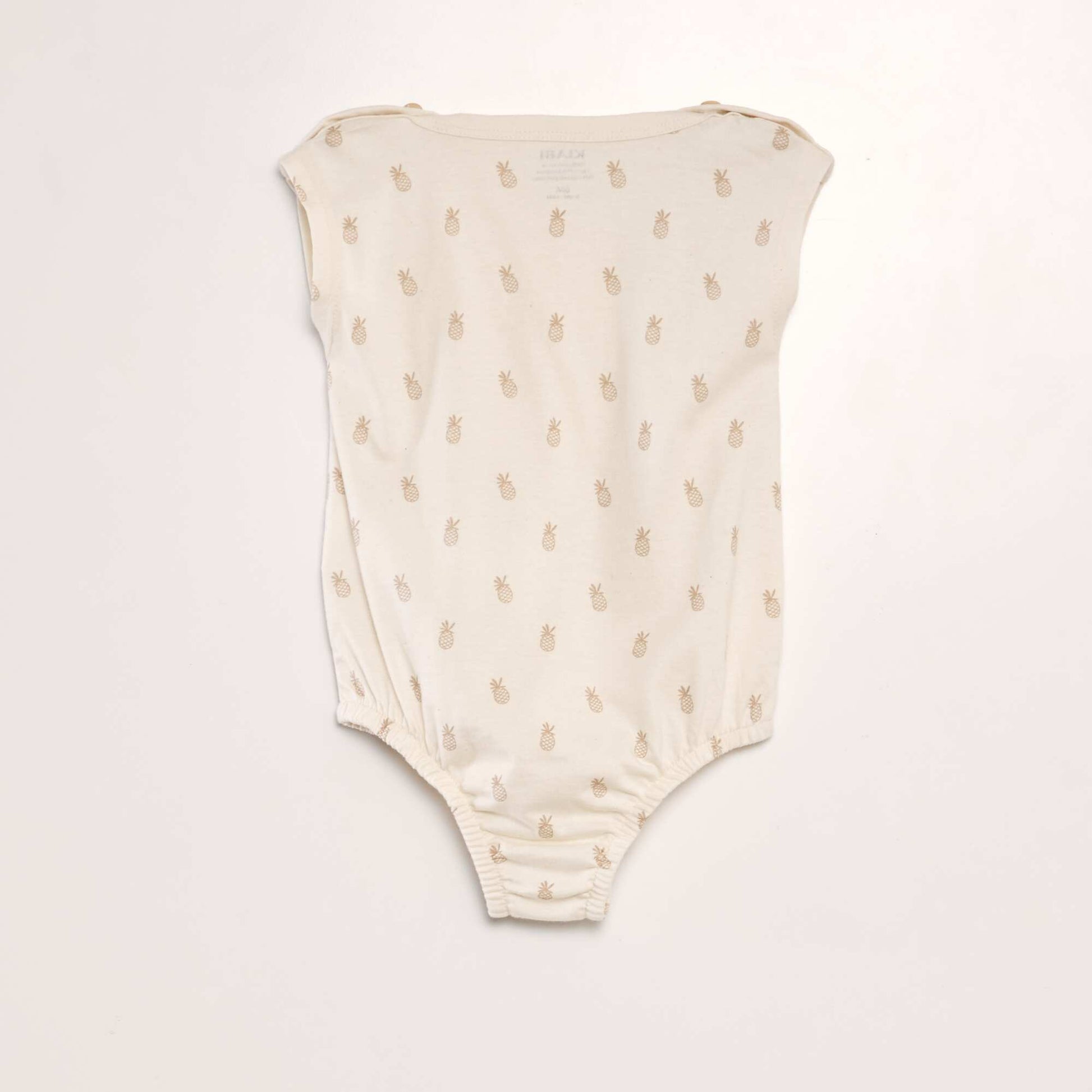 Body manches courtes boutonn es Beige ananas