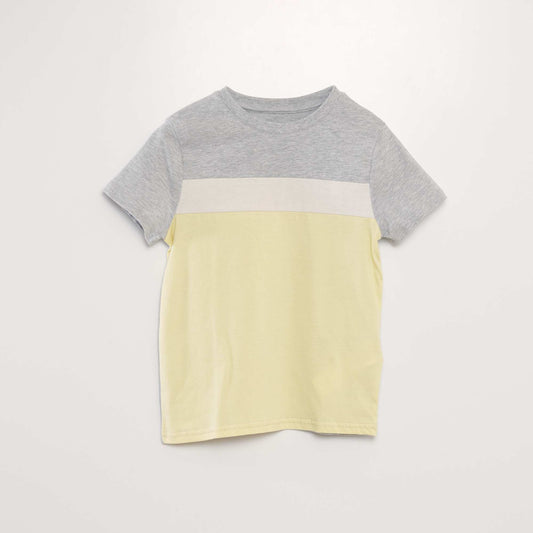 Tee-shirt colorblock Jaune