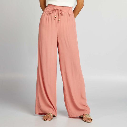 Pantalon large Rose