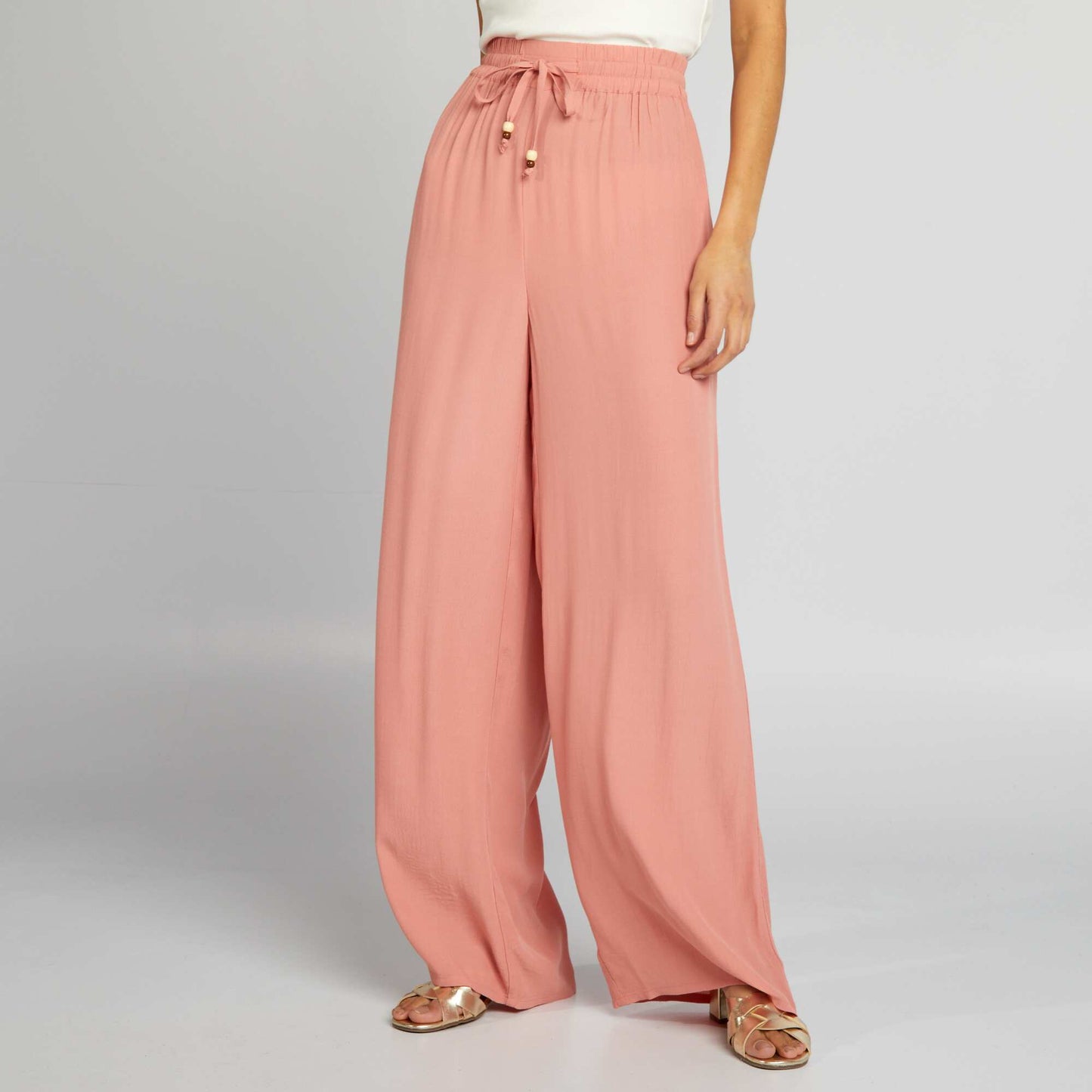 Pantalon large Rose