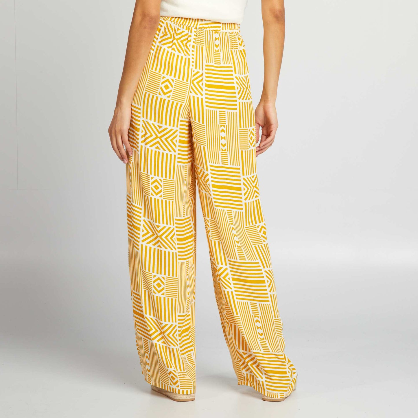 Pantalon large Jaune