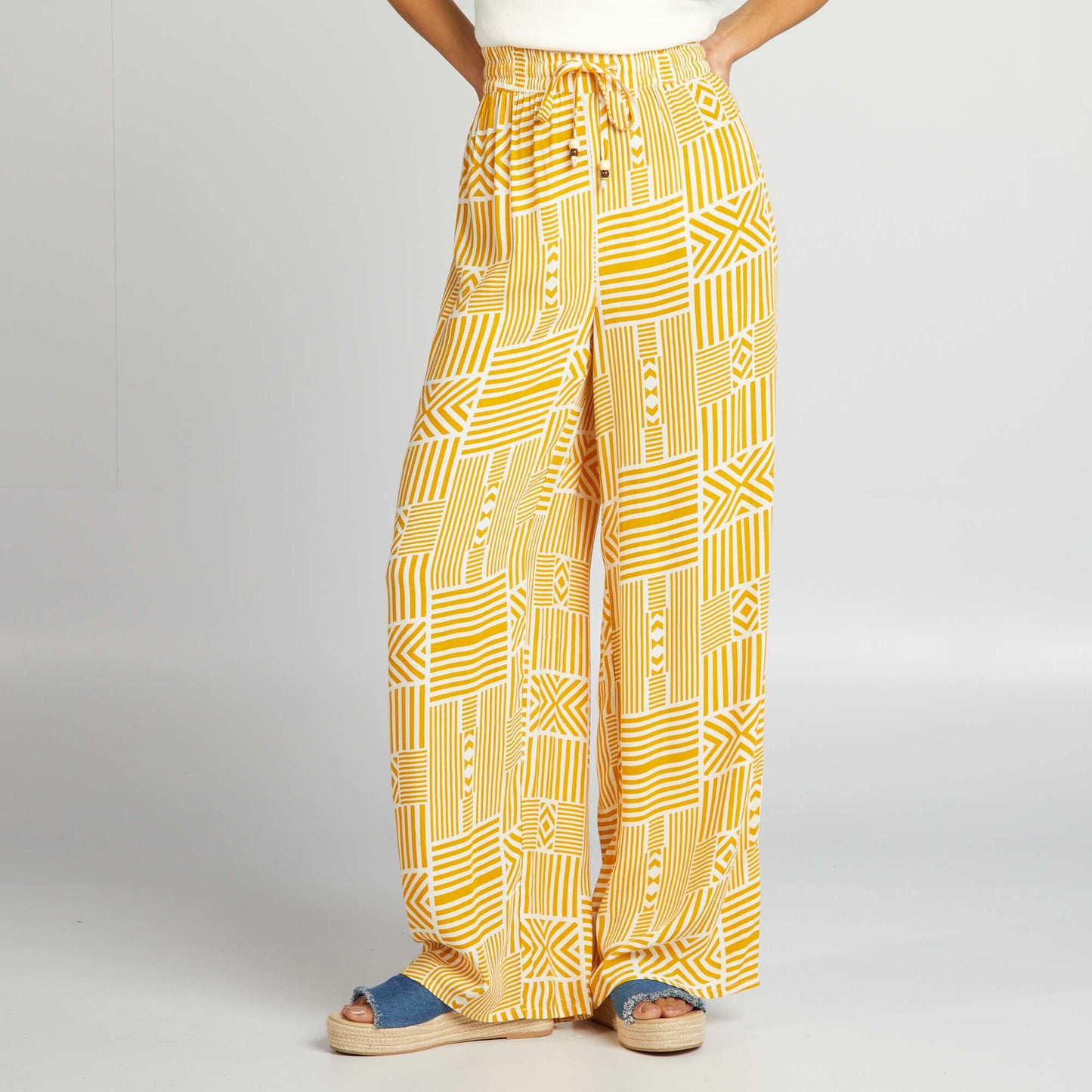 Pantalon large Jaune