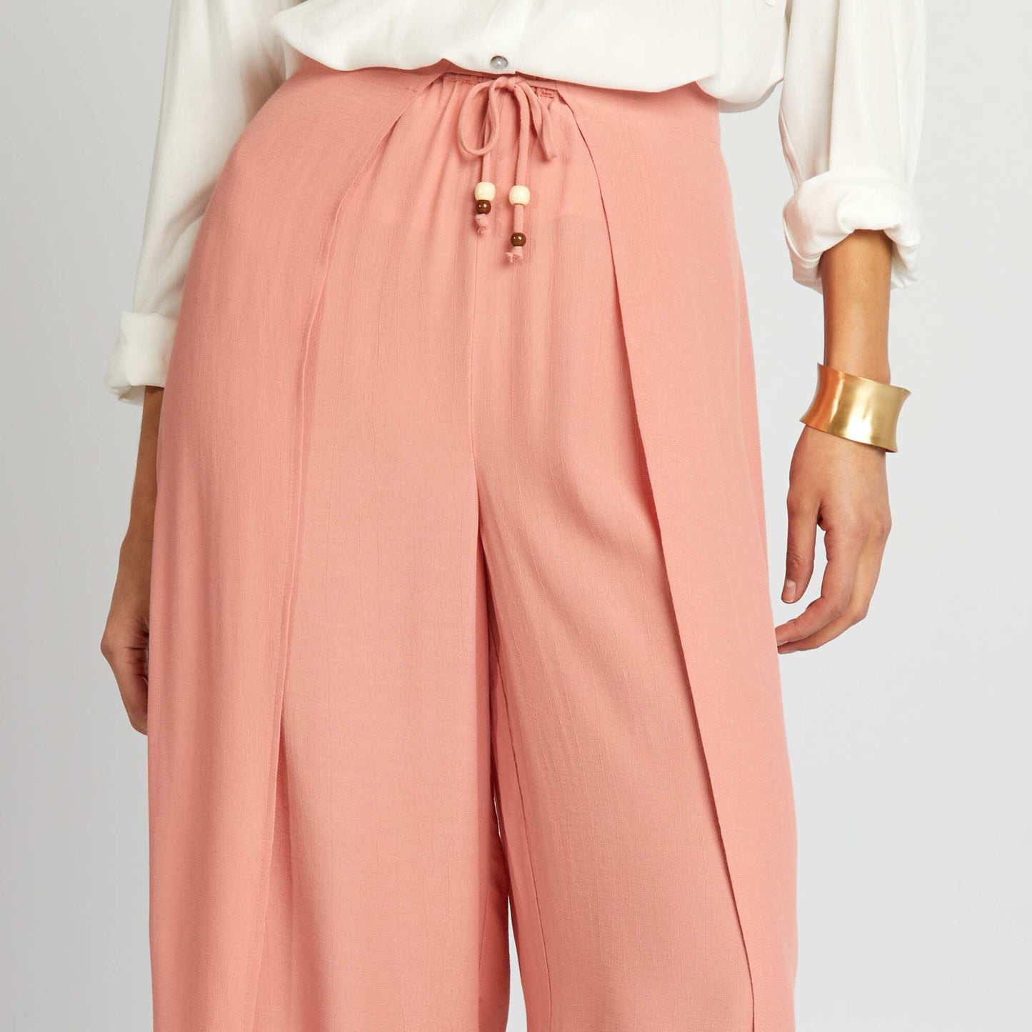 Pantalon large fluide Rose