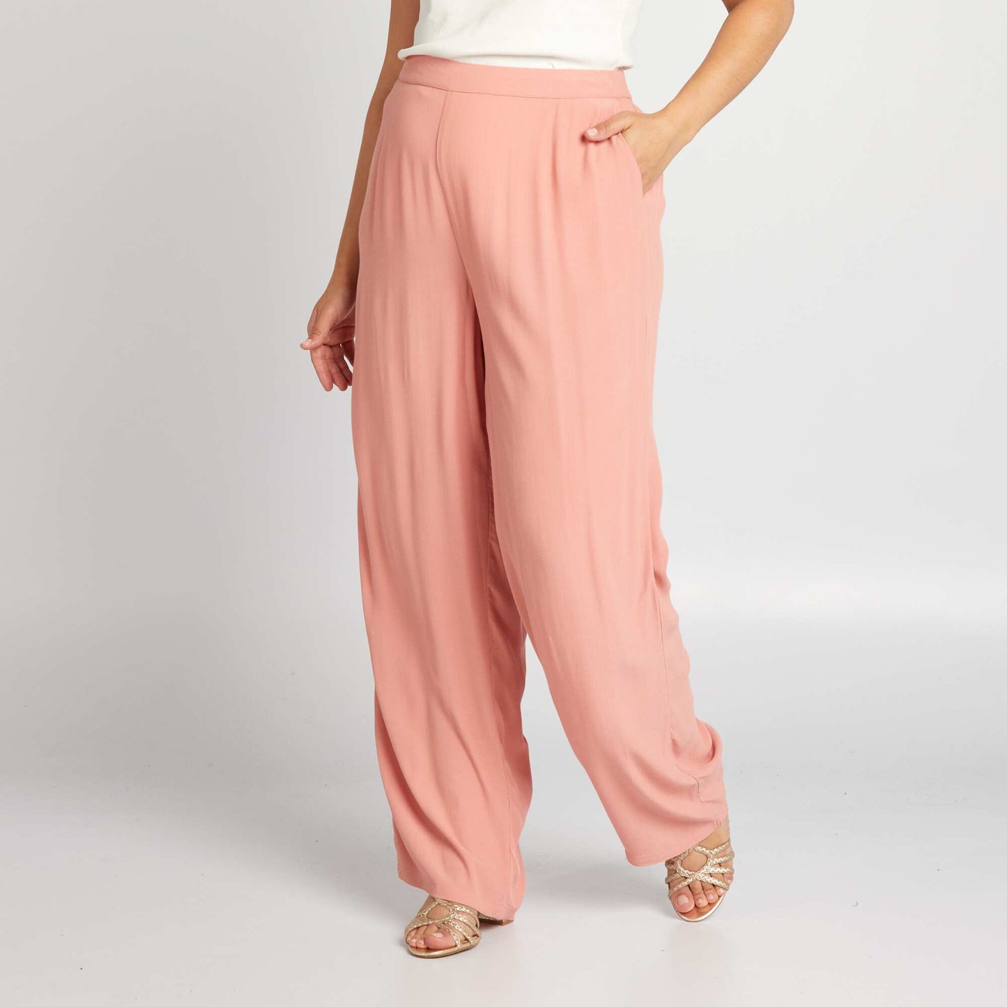 Pantalon large crêpé ROSE