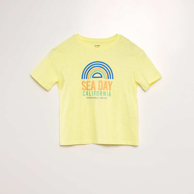 Tee-shirt moulin e imprim Jaune
