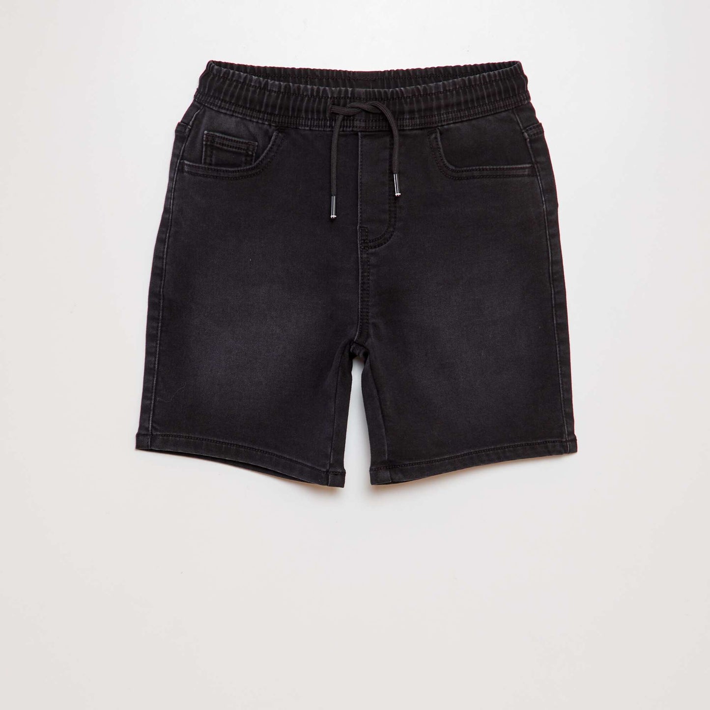 Bermuda en jean stretch Noir