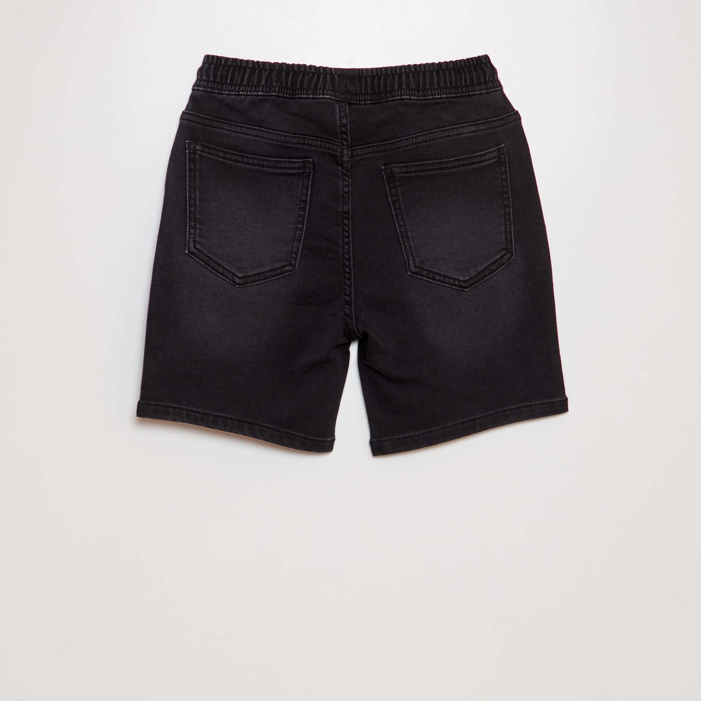 Bermuda en jean stretch Noir