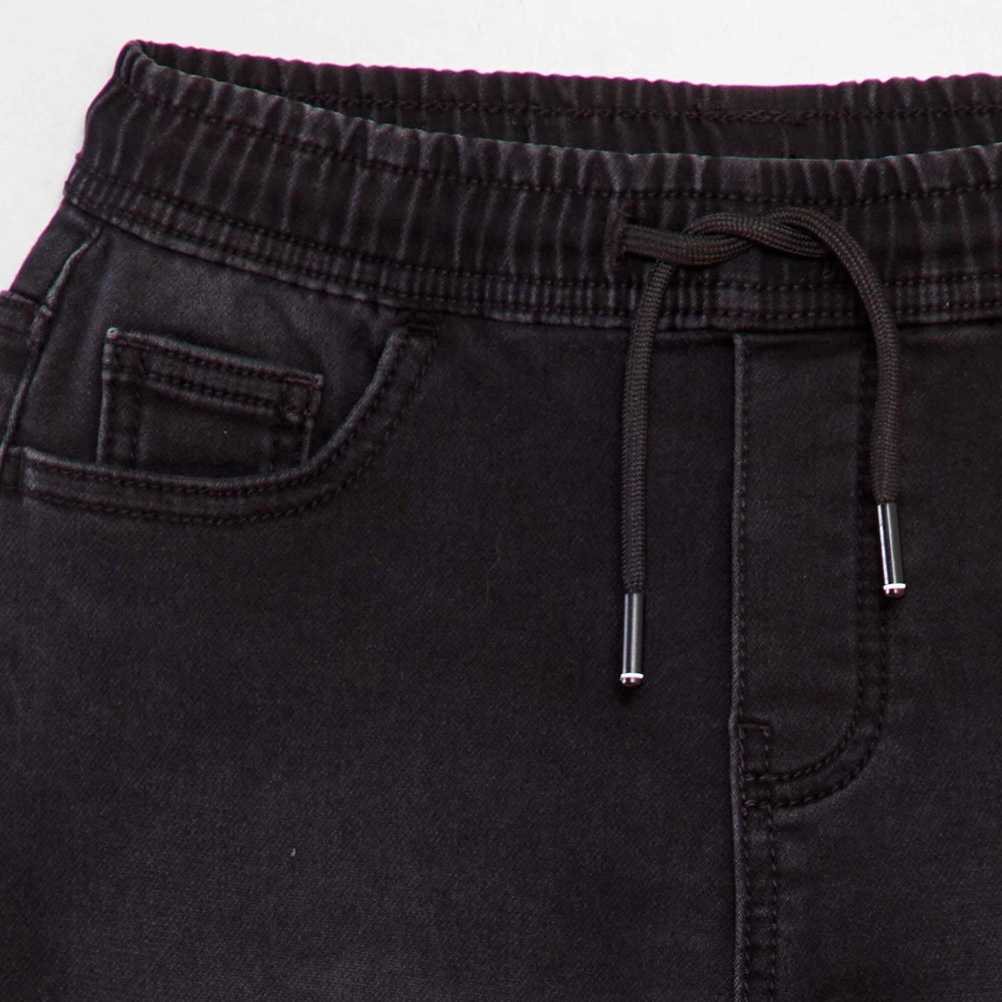 Bermuda en jean stretch Noir