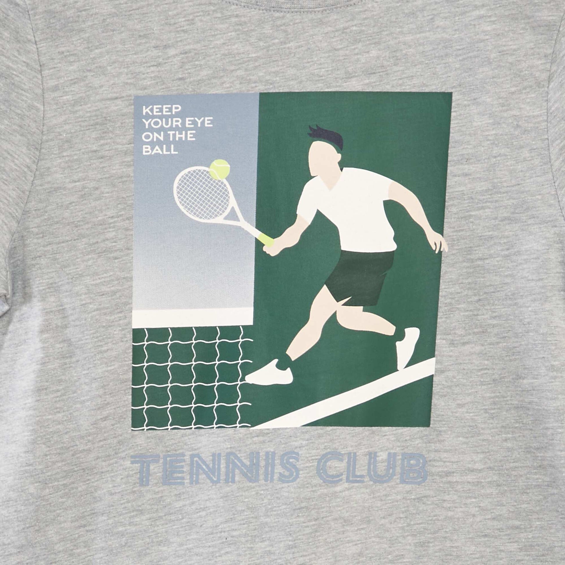 T-shirt en maille jersey imprim Gris