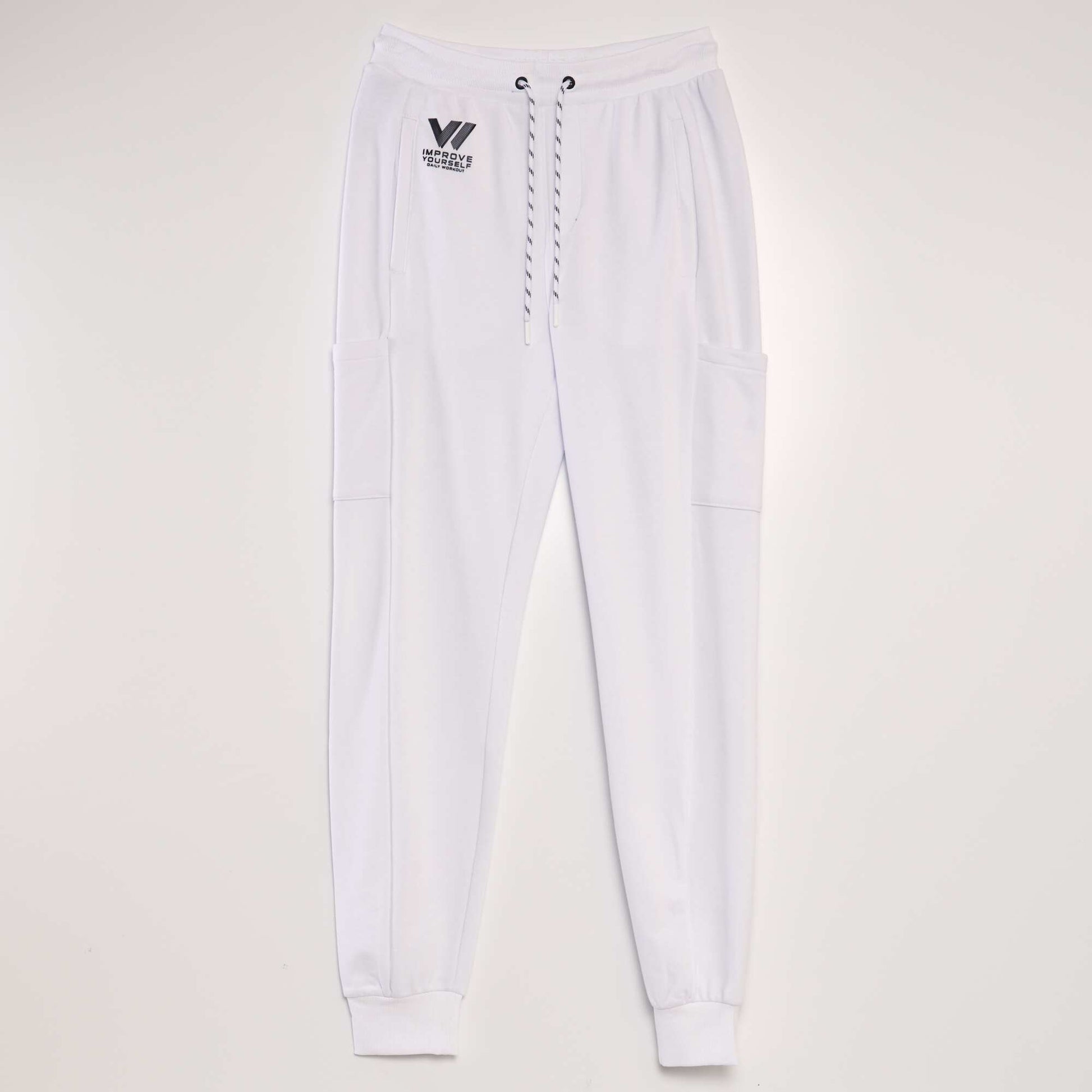 Jogging en molleton fin blanc
