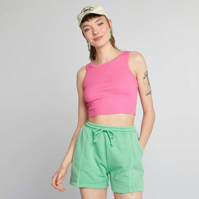 Top en jersey c tel rose