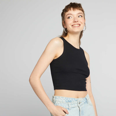 Top en jersey c tel noir