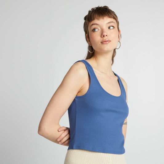 D bardeur cropped bleu