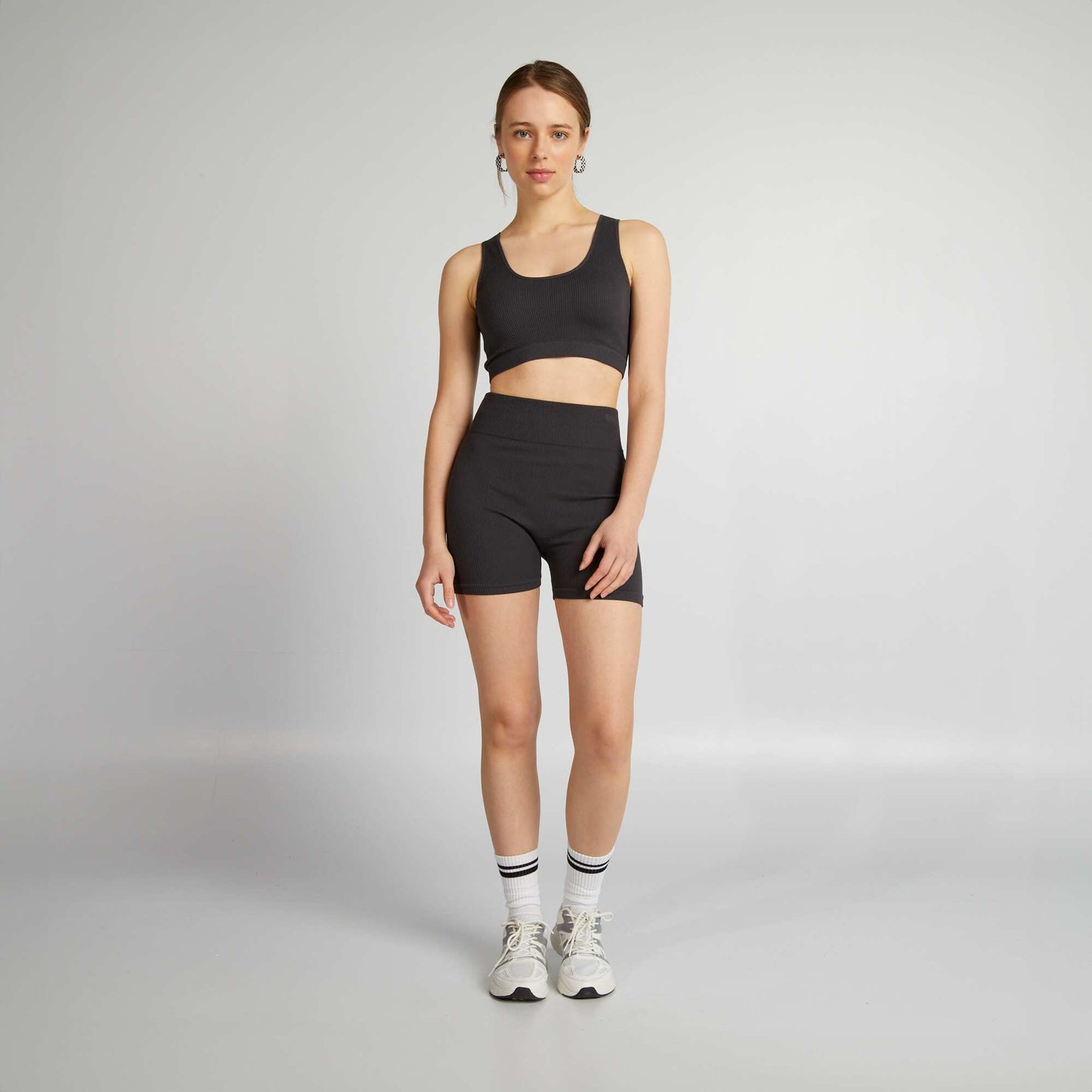 Short cycliste en maille c tel e Noir