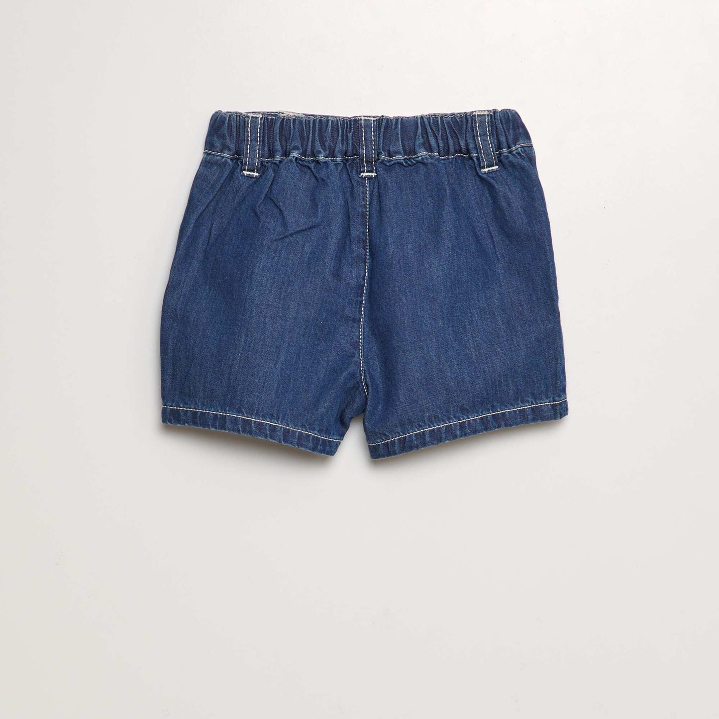 Short en coton effet jean Bleu