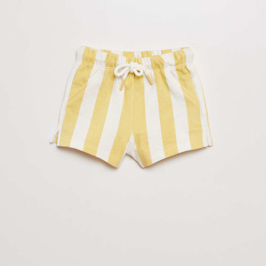 Short   rayures Blanc/jaune